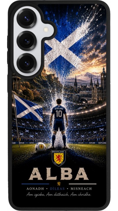 Coque Samsung Galaxy S26+ - Silicone rigide noir Football Écosse splash 2026