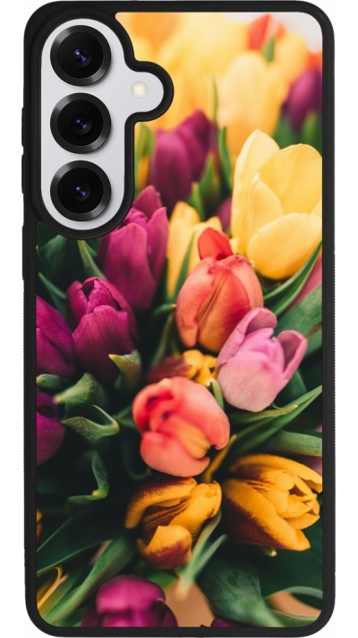 Coque Samsung Galaxy S26+ - Silicone rigide noir Bouquet of tulips Spring 2026