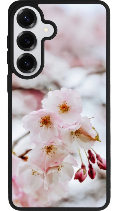 Coque Samsung Galaxy S26+ - Silicone rigide noir Cherry tree Spring 2026