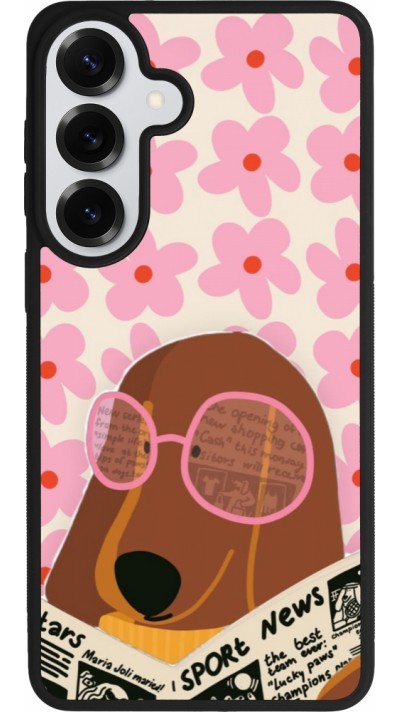 Coque Samsung Galaxy S26+ - Silicone rigide noir Dog with newspaper Spring 2026