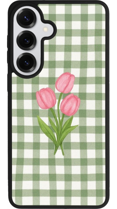 Coque Samsung Galaxy S26+ - Silicone rigide noir Green vichy tulips Spring 2026