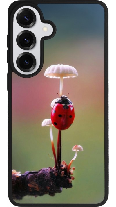 Coque Samsung Galaxy S26+ - Silicone rigide noir Ladybird on a mushroom Spring 2026