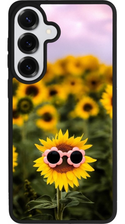 Coque Samsung Galaxy S26+ - Silicone rigide noir Sunflower with glasses Spring 2026