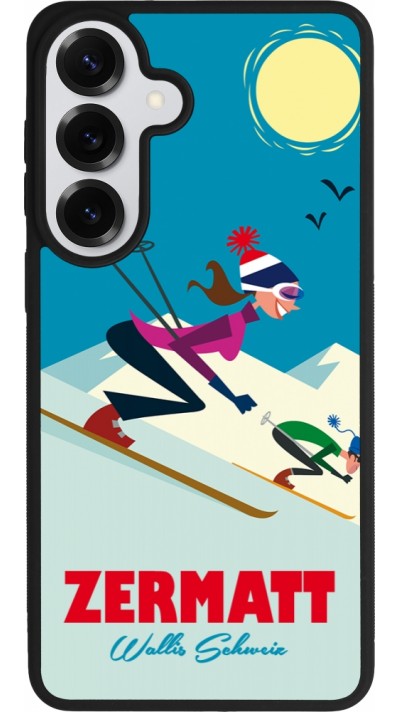 Coque Samsung Galaxy S26+ - Silicone rigide noir Zermatt Ski Downhill