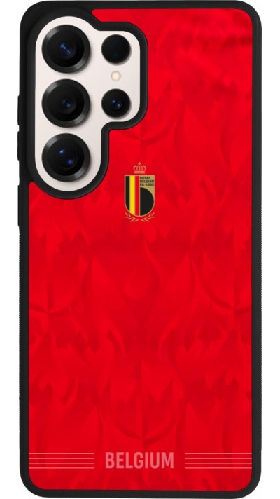 Coque Samsung Galaxy S26 Ultra - Silicone rigide noir Maillot de football Belgique 2026 personnalisable