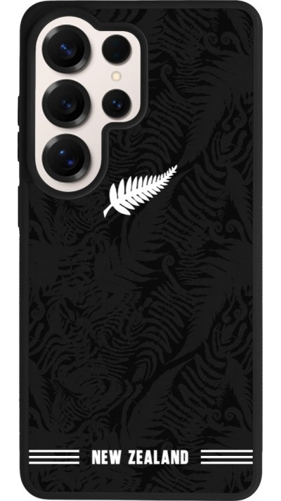 Coque Samsung Galaxy S26 Ultra - Silicone rigide noir Maillot de football Nouvelle-Zélande 2026 personnalisable