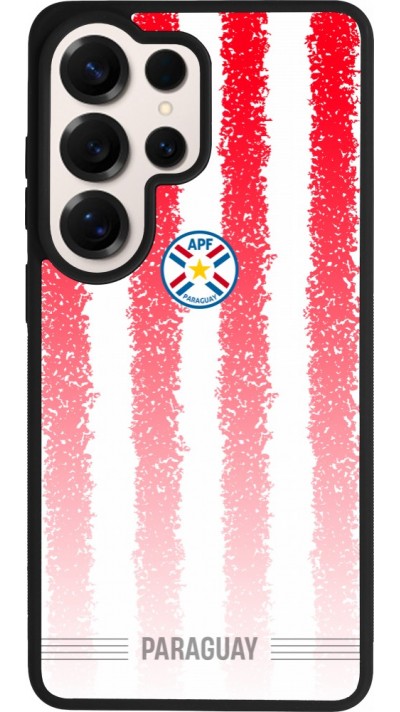 Coque Samsung Galaxy S26 Ultra - Silicone rigide noir Maillot de football Paraguay 2026 personnalisable