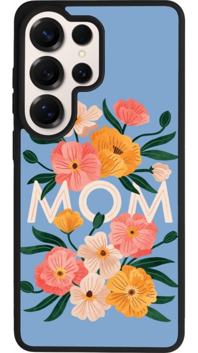 Coque Samsung Galaxy S26 Ultra - Silicone rigide noir Mom 2026 Flowers