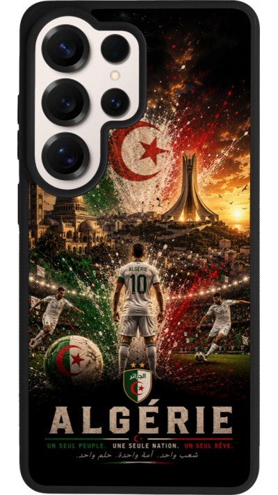 Coque Samsung Galaxy S26 Ultra - Silicone rigide noir Football Algérie splash 2026