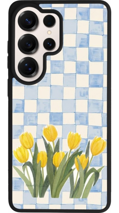 Samsung Galaxy S26 Ultra Case Hülle - Silikon schwarz Blue vichy tulips Spring 2026