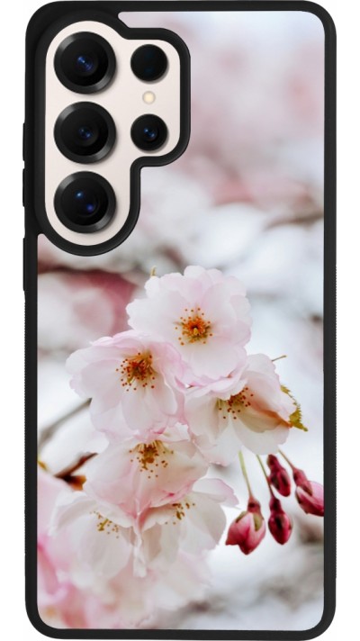 Samsung Galaxy S26 Ultra Case Hülle - Silikon schwarz Cherry tree Spring 2026