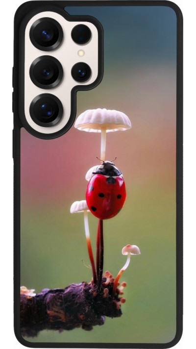 Samsung Galaxy S26 Ultra Case Hülle - Silikon schwarz Ladybird on a mushroom Spring 2026