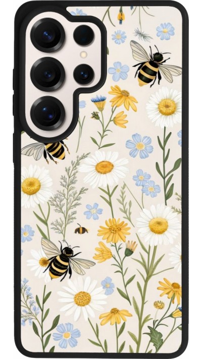 Samsung Galaxy S26 Ultra Case Hülle - Silikon schwarz Pattern bees Spring 2026