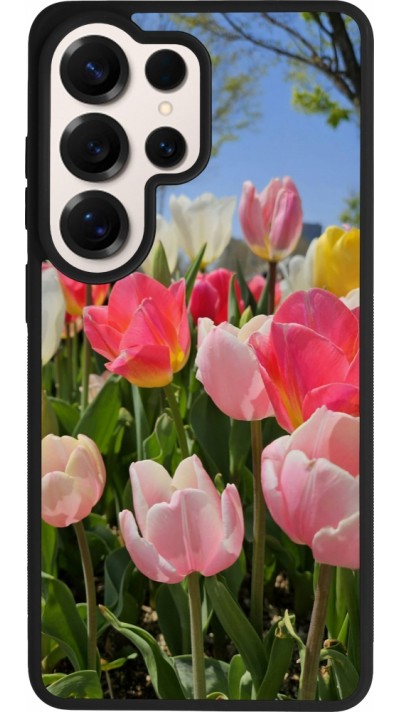 Samsung Galaxy S26 Ultra Case Hülle - Silikon schwarz Tulips Spring 2026
