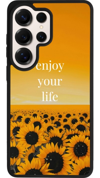 Coque Samsung Galaxy S26 Ultra - Silicone rigide noir Summer 2026 Enjoy your life