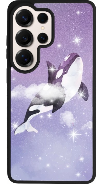 Samsung Galaxy S26 Ultra Case Hülle - Silikon schwarz Whale in sparking stars