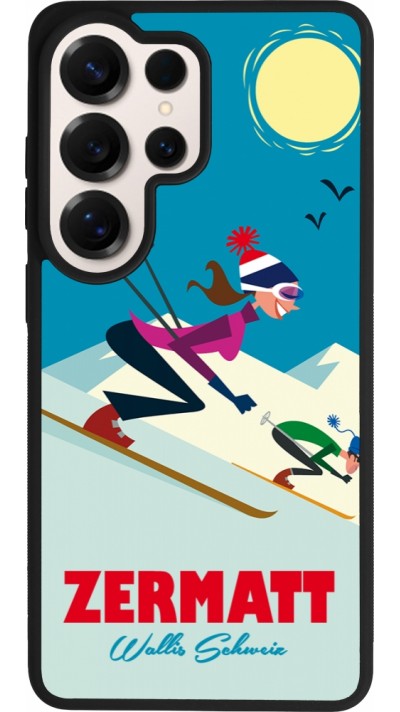 Samsung Galaxy S26 Ultra Case Hülle - Silikon schwarz Zermatt Ski Downhill