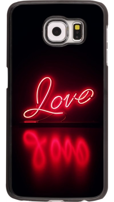 Coque Samsung Galaxy S6 - Valentine 2025 Neon Love