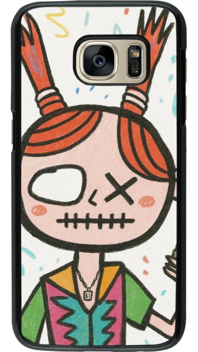 Samsung Galaxy S7 Case Hülle - Little Girl Sketch