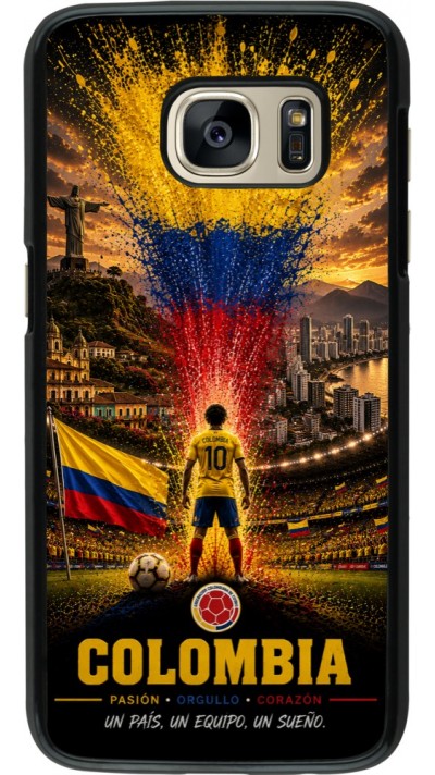 Samsung Galaxy S7 Case Hülle - Fussball Kolumbien splash 2026