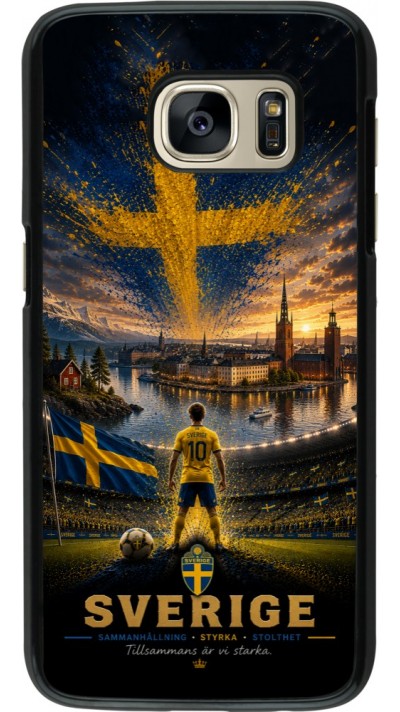 Samsung Galaxy S7 Case Hülle - Fussball Schweden splash 2026
