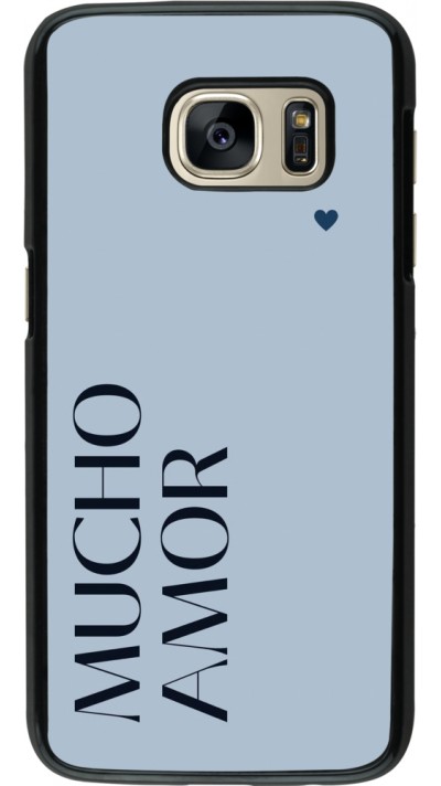 Coque Samsung Galaxy S7 - Valentine 2024 mucho amor azul