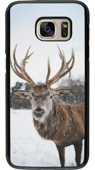 Samsung Galaxy S7 Case Hülle - Winter 25 Winter reindeer