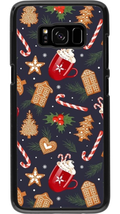 Samsung Galaxy S8 Case Hülle - Christmas 25 Pattern Gingerbread House