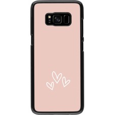 Samsung Galaxy S8 Case Hülle - Valentine 2023 three minimalist hearts