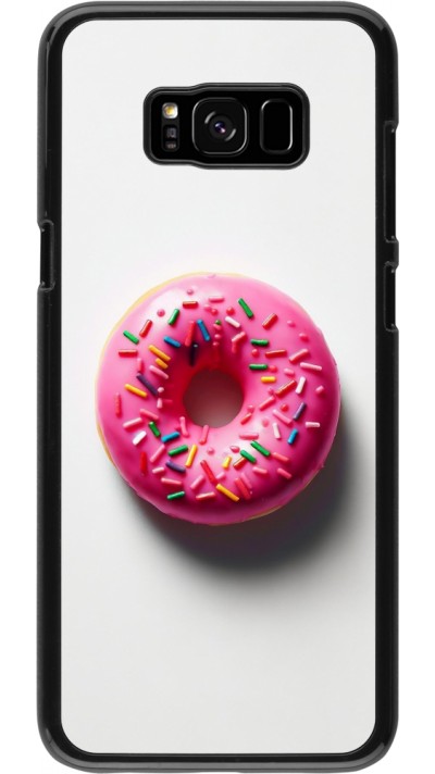 Coque Samsung Galaxy S8+ - Weißer Hintergrund, pinker Donut