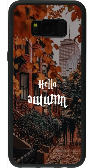 Coque Samsung Galaxy S8+ - Silicone rigide noir Autumn 25 Hello autumn
