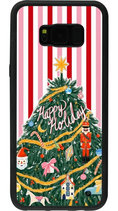 Samsung Galaxy S8+ Case Hülle - Silikon schwarz Christmas 25 Happy Holiday