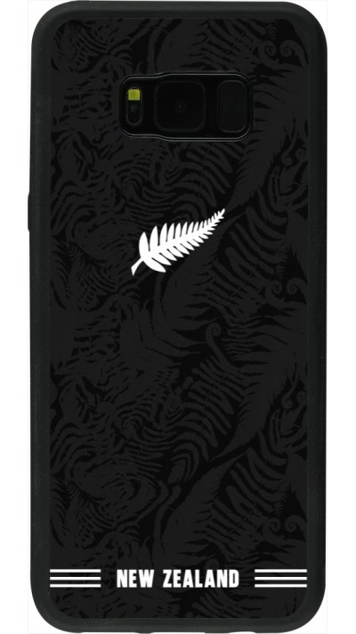 Coque Samsung Galaxy S8+ - Silicone rigide noir Maillot de football Nouvelle-Zélande 2026 personnalisable