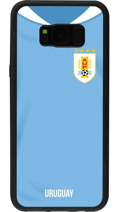 Samsung Galaxy S8+ Case Hülle - Silikon schwarz Uruguay 2022 personalisierbares Fussballtrikot