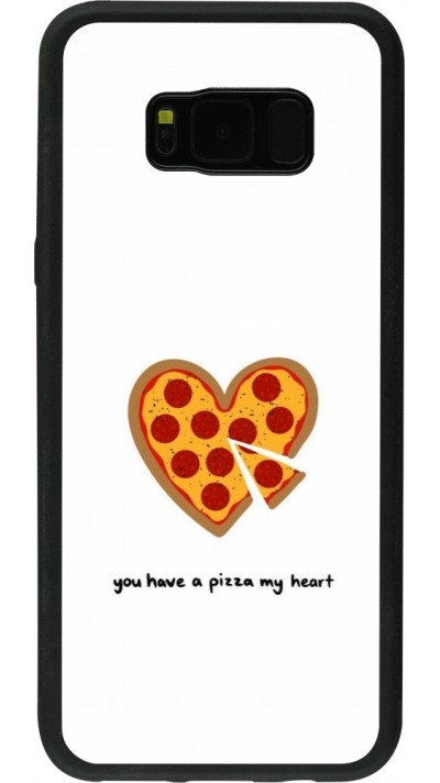 Coque Samsung Galaxy S8+ - Silicone rigide noir Saint Valentines Day 26 You have my pizza heart
