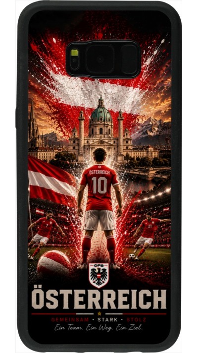 Coque Samsung Galaxy S8+ - Silicone rigide noir Football Autriche splash 2026