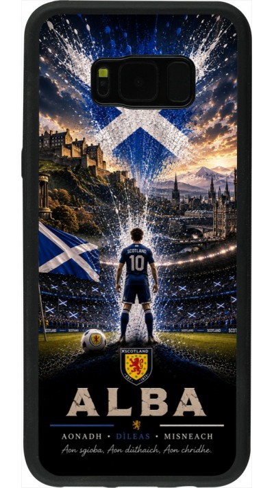 Coque Samsung Galaxy S8+ - Silicone rigide noir Football Écosse splash 2026