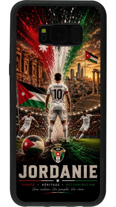 Coque Samsung Galaxy S8+ - Silicone rigide noir Football Jordanie splash 2026
