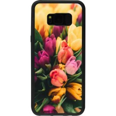 Samsung Galaxy S8+ Case Hülle - Silikon schwarz Bouquet of tulips Spring 2026