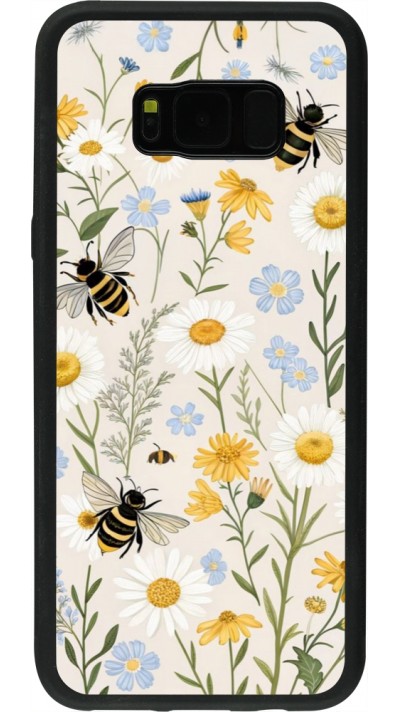 Coque Samsung Galaxy S8+ - Silicone rigide noir Pattern bees Spring 2026