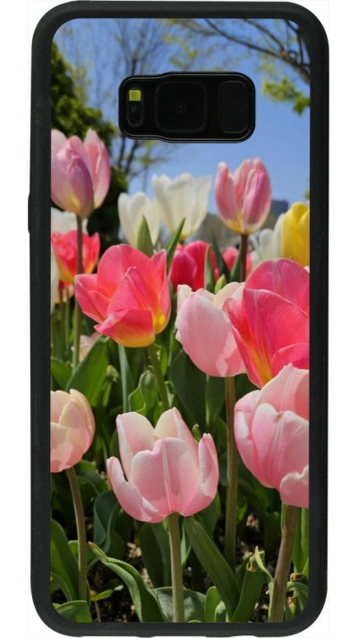 Coque Samsung Galaxy S8+ - Silicone rigide noir Tulips Spring 2026