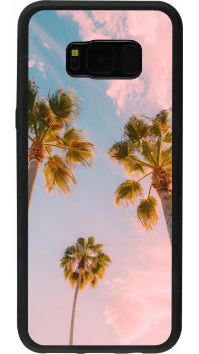 Samsung Galaxy S8+ Case Hülle - Silikon schwarz Summer 2025 Palmiers