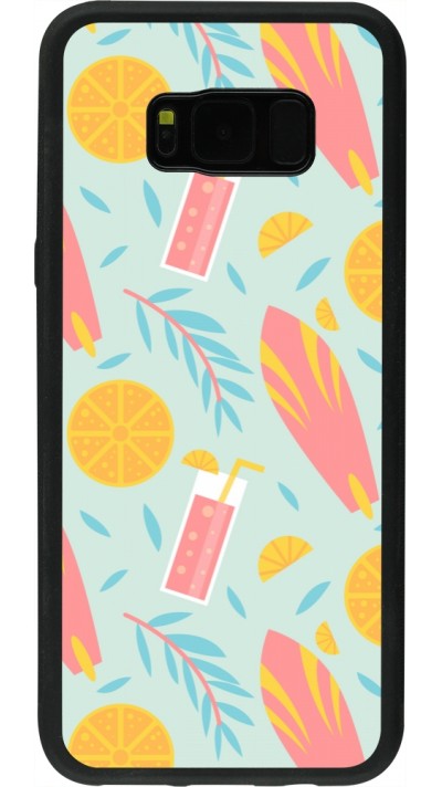 Samsung Galaxy S8+ Case Hülle - Silikon schwarz Summer 2025 Pattern citron