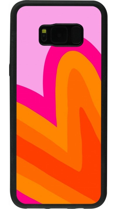 Samsung Galaxy S8+ Case Hülle - Silikon schwarz Valentine 2024 heart gradient