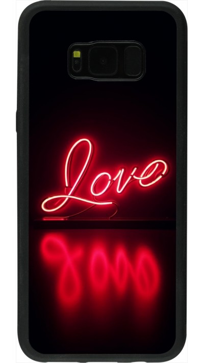Samsung Galaxy S8+ Case Hülle - Silikon schwarz Valentine 2025 Neon Liebe Samsung Galaxy S8+ Case Hülle - Silikon schwarz Valentine 2025 Neon Liebe