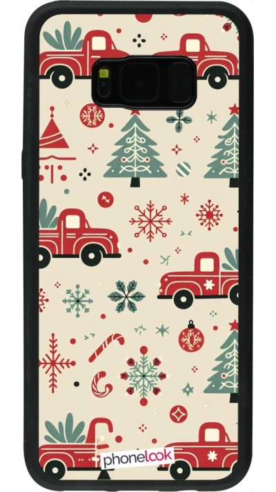 Samsung Galaxy S8+ Case Hülle - Silikon schwarz Weihnachten 2024 Lkw Tanne