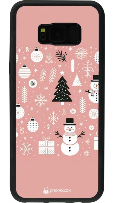 Samsung Galaxy S8+ Case Hülle - Silikon schwarz Weihnachten 2024 Rose Schneemann Weihnachten Samsung Galaxy S8+ Case Hülle - Silikon schwarz Weihnachten 2024 Rose Schneemann Weihnachten