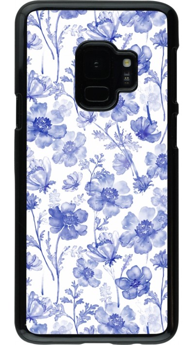 Samsung Galaxy S9 Case Hülle - Spring 23 watercolor blue flowers Samsung Galaxy S9 Case Hülle - Spring 23 watercolor blue flowers