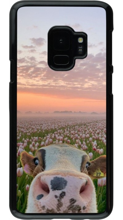 Samsung Galaxy S9 Case Hülle - Cow with tulips Spring 2026