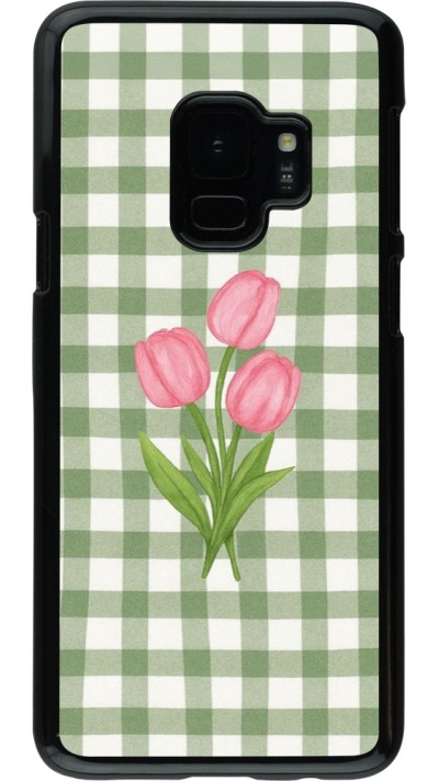 Samsung Galaxy S9 Case Hülle - Green vichy tulips Spring 2026
